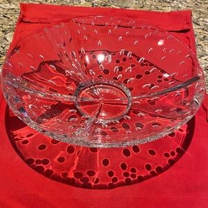 Marquis by Waterford Freshwater Wave Pattern 13” Clear Glass Bowl